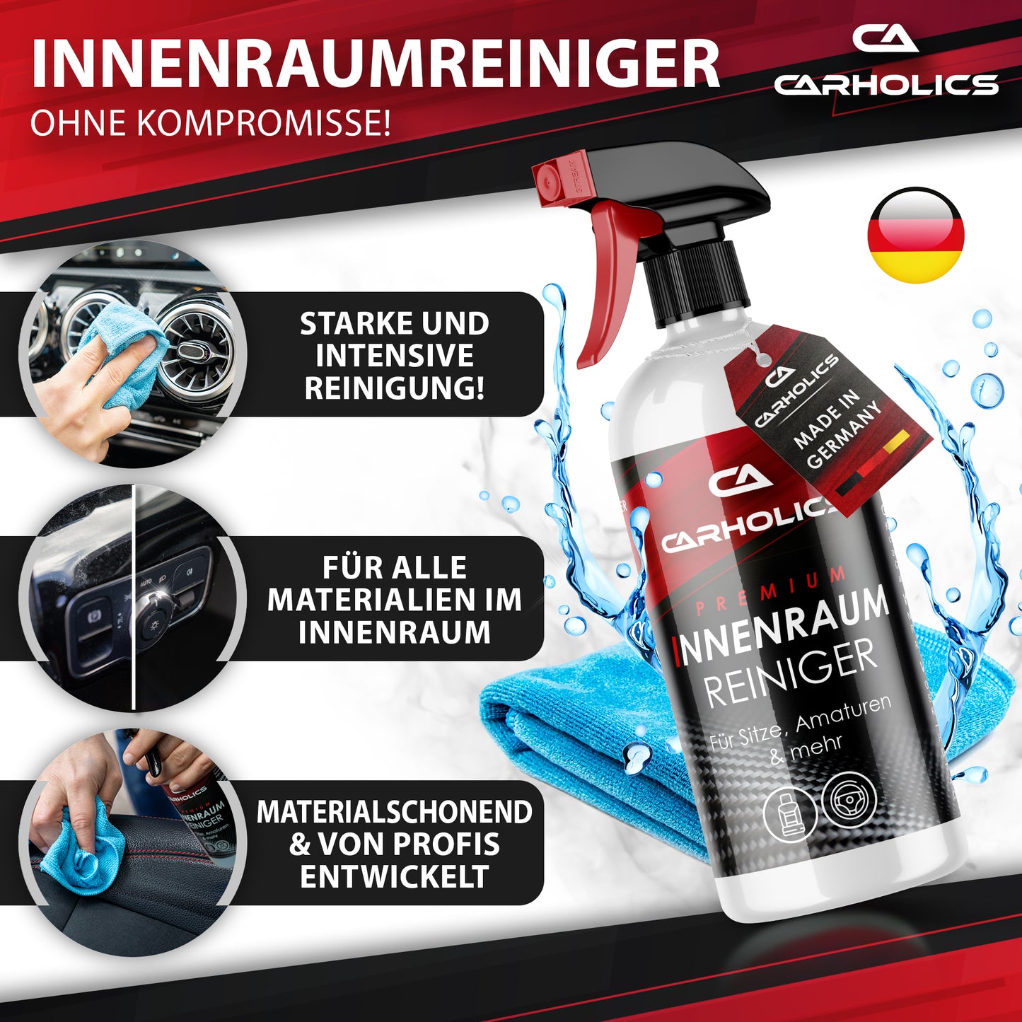 CARHOLICS® Auto Innenraum Reiniger Set 500ml