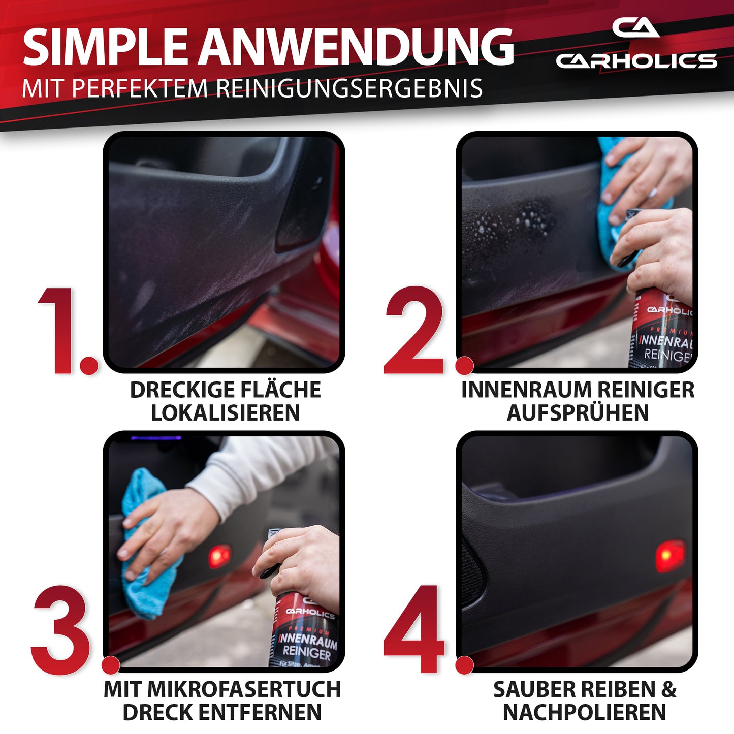 CARHOLICS® Auto Innenraum Reiniger Set 500ml