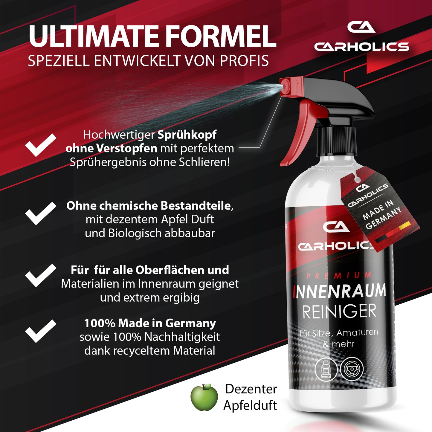 CARHOLICS® Auto Innenraum Reiniger Set 500ml