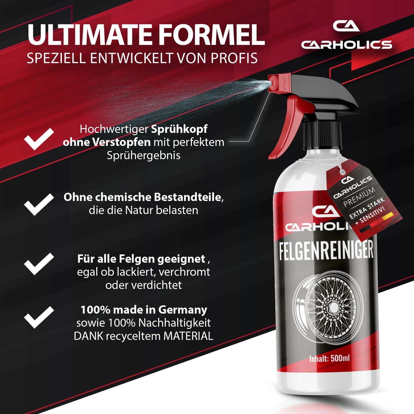 CARHOLICS PREMIUM Felgenreiniger 500ml